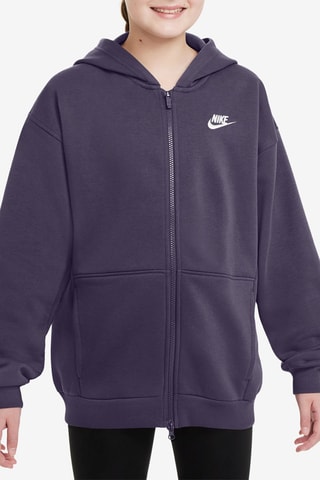 Sweat polaire à capuche - Violet