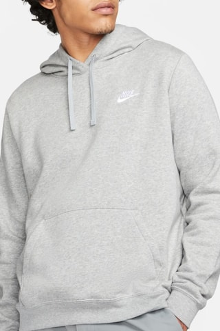 Sweat à capuche - Gris chiné et blanc