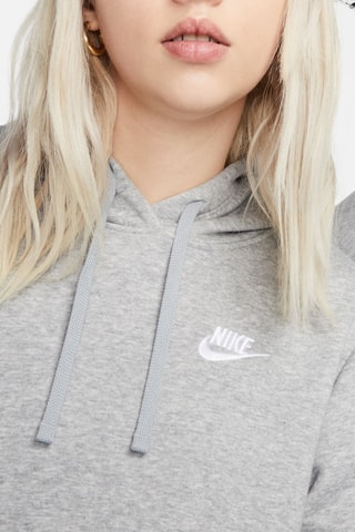 Sweat à capuche - Gris chiné et blanc