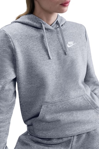 Sweat à capuche - Gris chiné et blanc