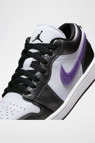 Air Jordan 1 Low en cuir - Blanc et noir