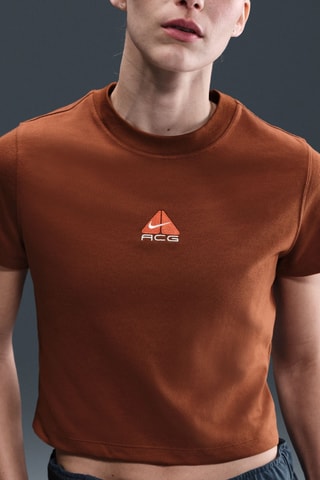 T-shirt cropped Nike ACG - Marron