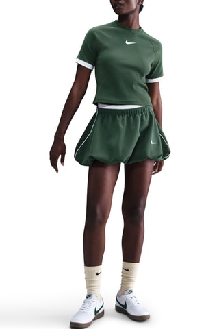 T-shirt cropped - Vert foncé