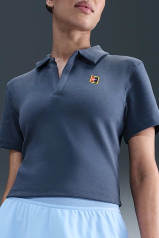 Polo de tennis Nike Court Heritage - Bleu cobalt chiné