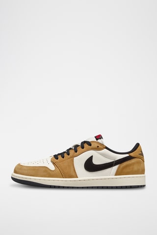 Air Jordan 1 Low OG en cuir - Beige et blanc