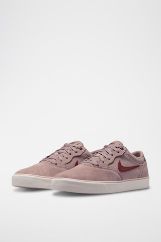 Nike SB Chron 2 de nobuk - Rosa viejo y burdeos