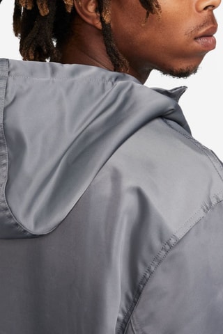 Parca com capuz - Cinzento-claro