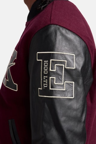 Teddy en laine - Bordeaux et noir