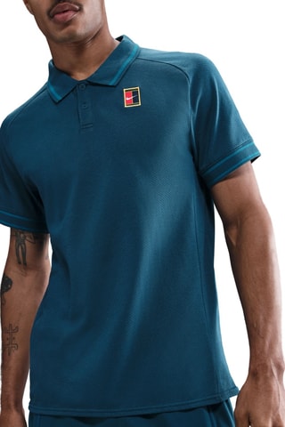 Polo de tennis NikeCourt Heritage - Bleu pétrole