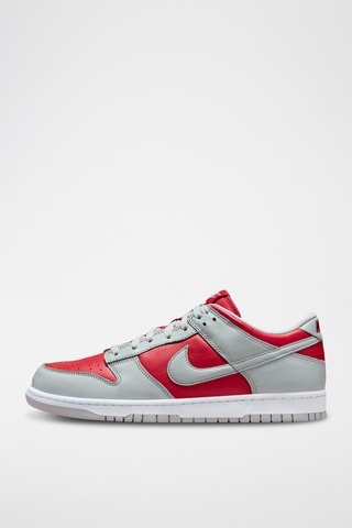 Nike Dunk Low en cuir - Rouge et argenté