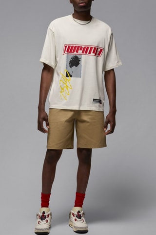 T-shirt oversize Michael Jordan - Blanc et rouge