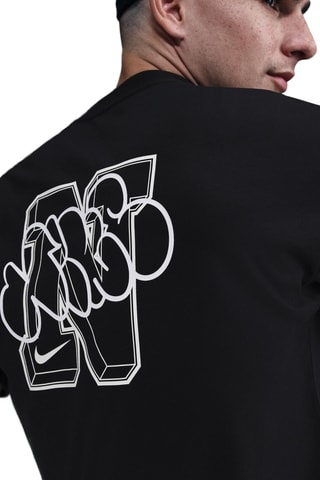 T-shirt ample de basketball Max90 - Noir et blanc