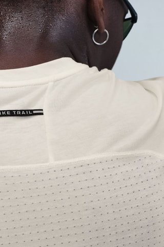 T-shirt de running Solar Chase - Ecru et noir