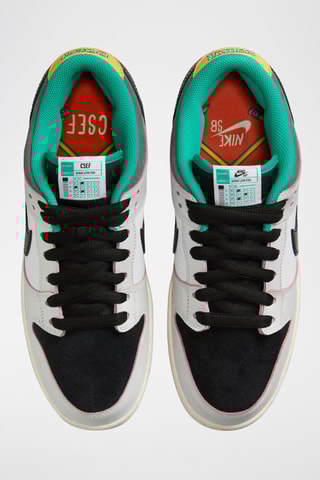 Nike SB Dunk Low Pro en cuir - Blanc et noir