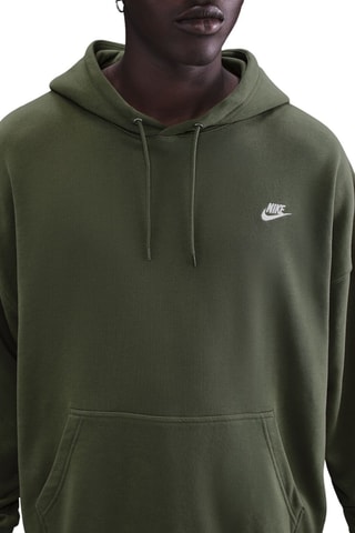 Sweat polaire à capuche Club - Vert olive