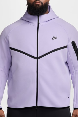 Sweat polaire à capuche Nike Tech - Mauve