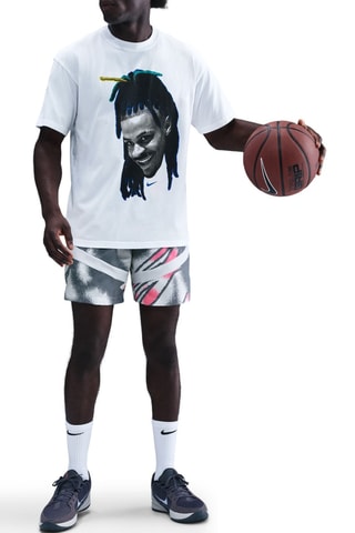 T-shirt de basketball Ja Morant - Blanc et noir