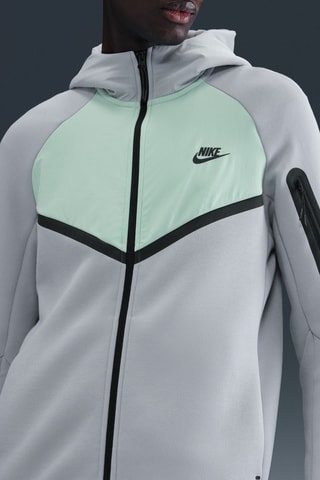 Sweat polaire à capuche Tech - Gris clair