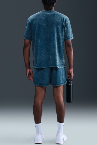 T-shirt ample de fitness dip and dye Gym Heritage - Bleu canard