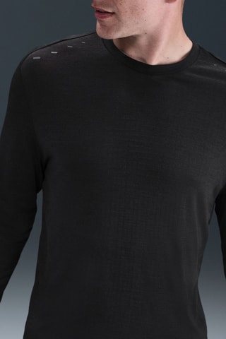 T-shirt de running en laine - Noir