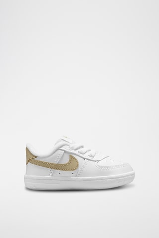 Force 1 en cuir - Blanc et beige
