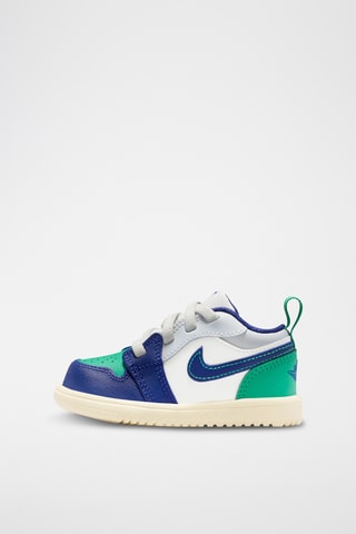 Jordan 1 Low en cuir - Bleu marine et blanc