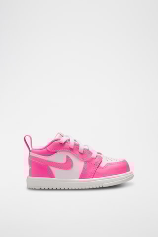 Jordan 1 Low en cuir - Rose et blanc