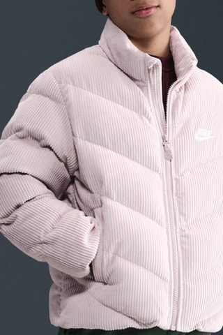 Doudoune en velours All Day Play - Mauve et blanc