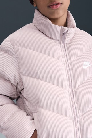 Doudoune en velours All Day Play - Mauve et blanc