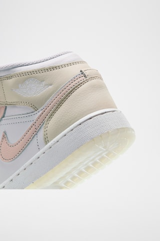 Air Jordan 1 Mid en cuir - Blanc et rose