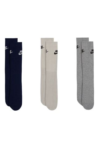 3 paires de chaussettes - Bleu marine et gris chiné