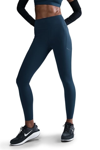 Legging de running 7/8 taille haute - Bleu pétrole - Nike