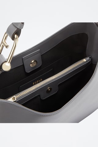 Sac porté épaule en cuir Furla Nuvola - Gris