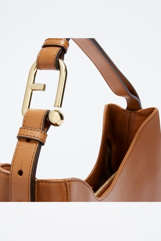 Sac porté épaule en cuir Furla Nuvola - Marron