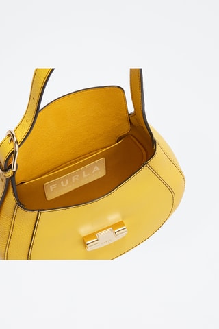 Sac porté épaule en cuir Furla Club 2 - Jaune