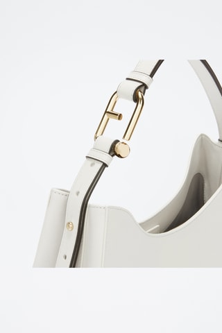 Sac porté épaule en cuir Furla Nuvola - Blanc