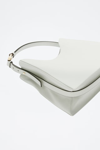 Sac porté épaule en cuir Furla Nuvola - Blanc