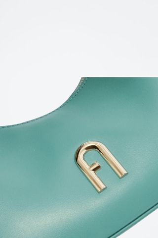 Sac porté épaule en cuir Diamante Mini - Turquoise