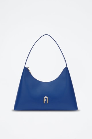 Sac porté épaule en cuir Furla Diamante - Bleu