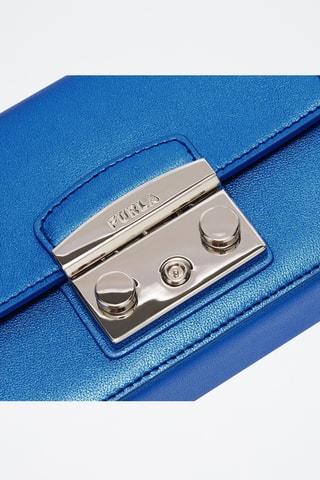 Sac bandoulière en cuir Furla Metropolis- Bleu