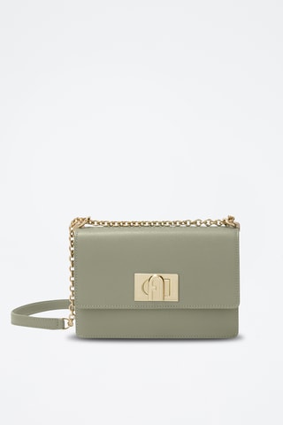 Sac bandoulière en cuir - Vert d’eau