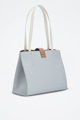 Sac porté épaule en cuir de veau - Ciel