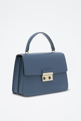 Sac à main en cuir de veau - Bleu foncé