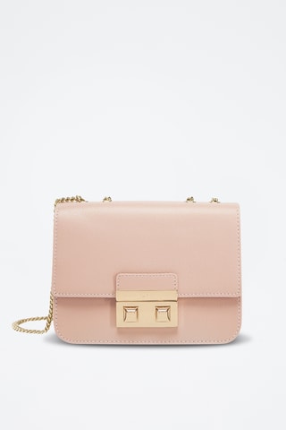 Sac bandoulière en cuir de veau - Rose