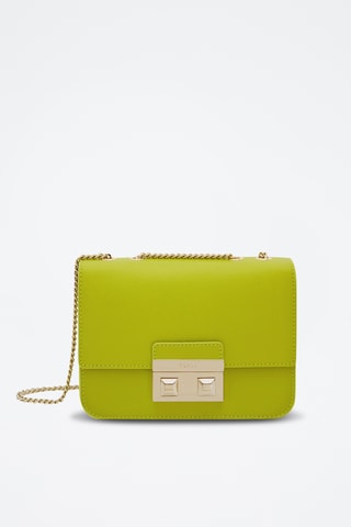 Sac bandoulière en cuir de veau - Vert clair