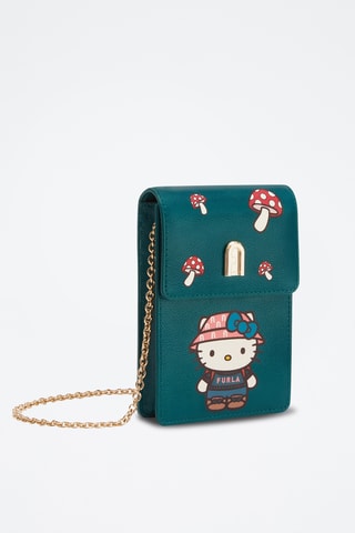 Sac bandoulière en cuir Hello Kitty Sanrio - Bleu canard