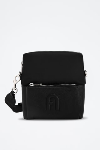 Sac bandoulière en cuir de veau - Noir