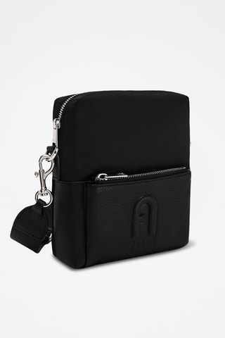 Sac bandoulière en cuir de veau - Noir