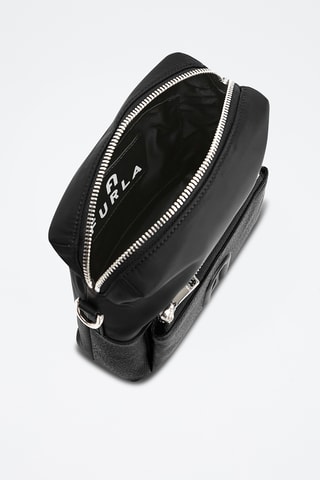 Sac bandoulière en cuir de veau - Noir