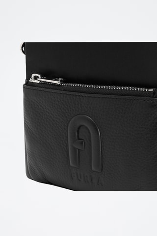 Sac bandoulière en cuir de veau - Noir